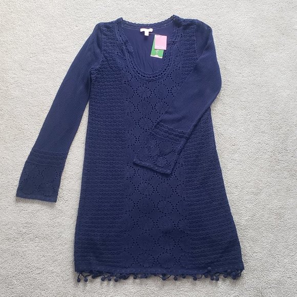 NWT LP Athena Sweater Dress in True Navy - Picture 6 of 6